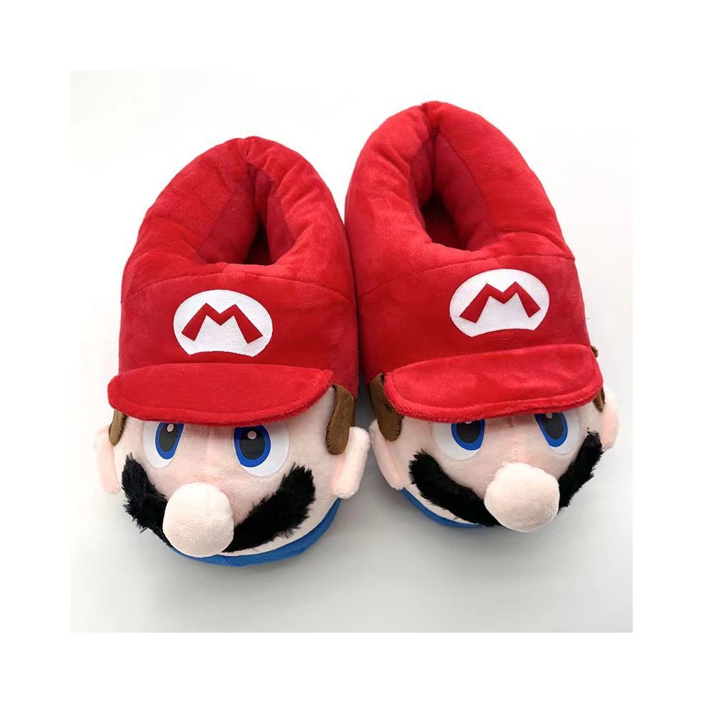 Cute Cartoon New Mario Winter Cotton Slippers Couple Home Creative Covered Heel Warm Thick Sole Cotton Slippers image 0
