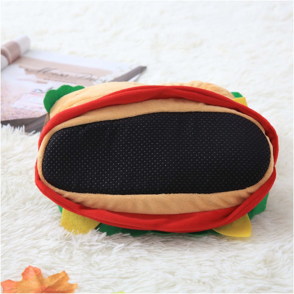 Cotton slippers couple s hamburger style warm shoes home indoor shoes toy cartoon sock shoes household shoes postpartum shoes soft soles image 3