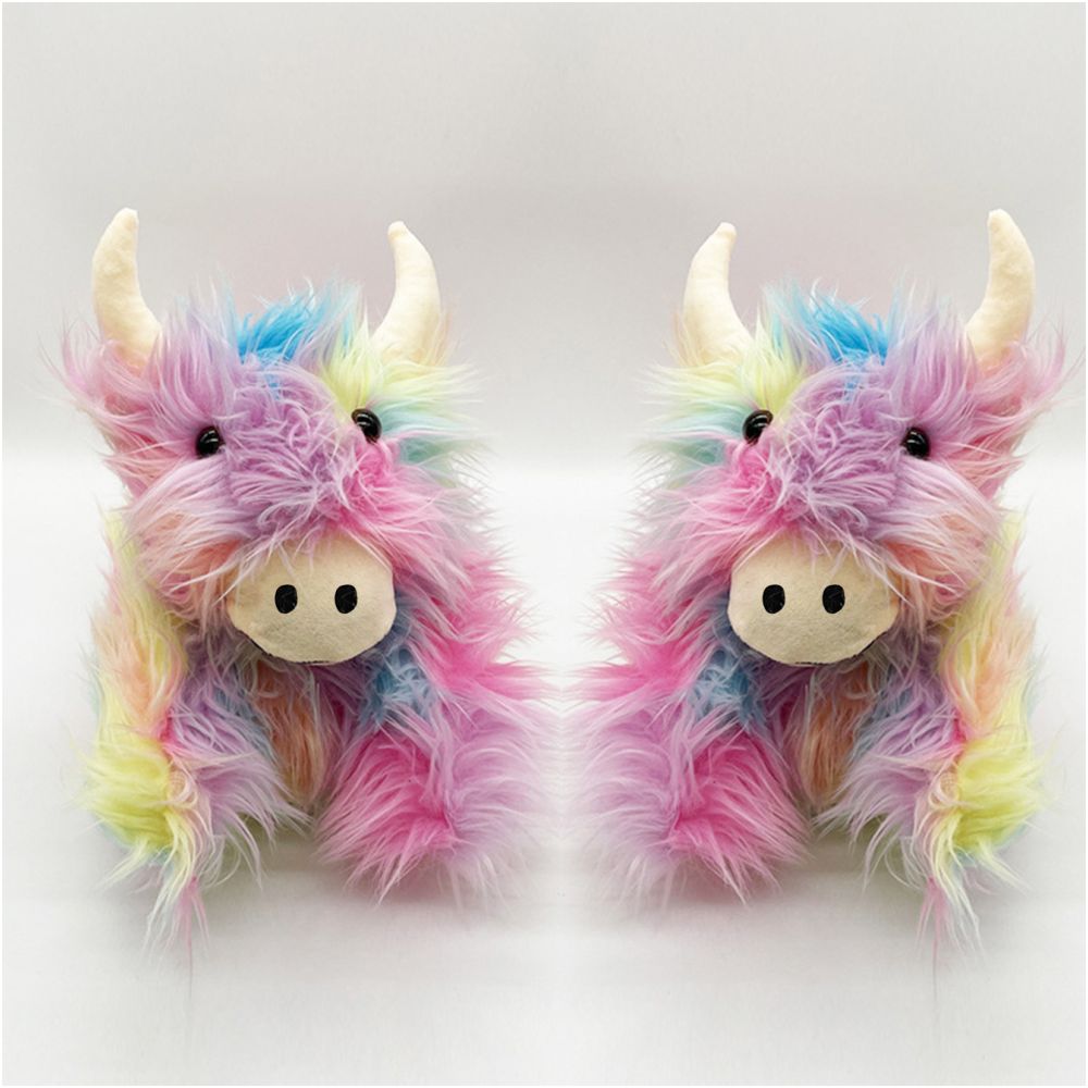 Adorable Highland Cow Slippers Scottish Yak Amazonian Yak Cotton Slippers In Stock image 7