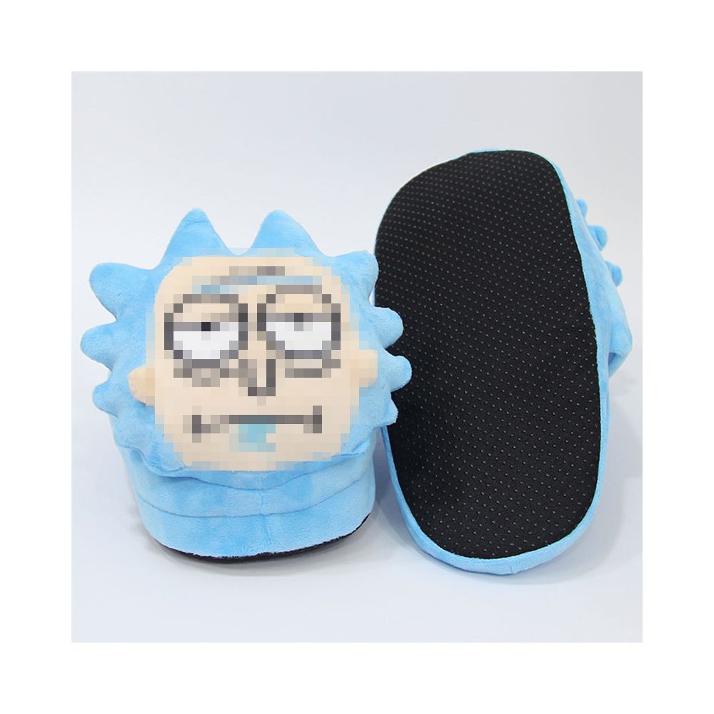 Cute new cartoon slippers Morty half length slippers cotton slippers couple s home wear creative with heel warm image 0