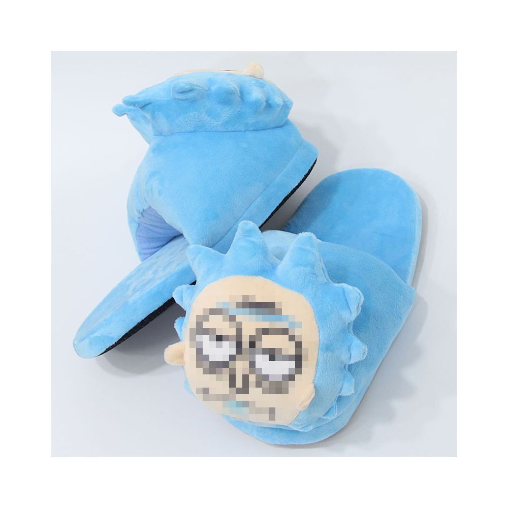 Cute new cartoon slippers Morty half length slippers cotton slippers couple s home wear creative with heel warm image 2