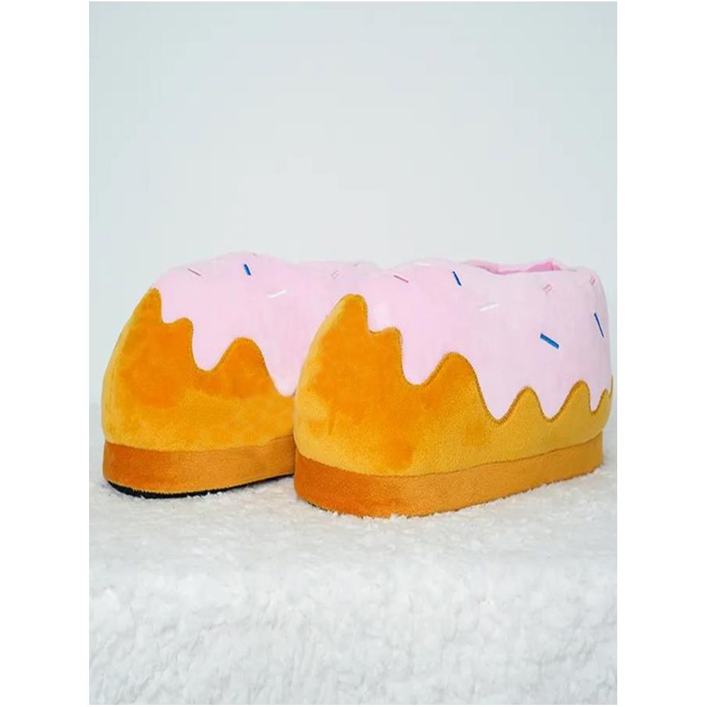 Cute sushi donut cotton slippers warm winter full coverage plush slippers for men women and couples home cotton shoes image 2