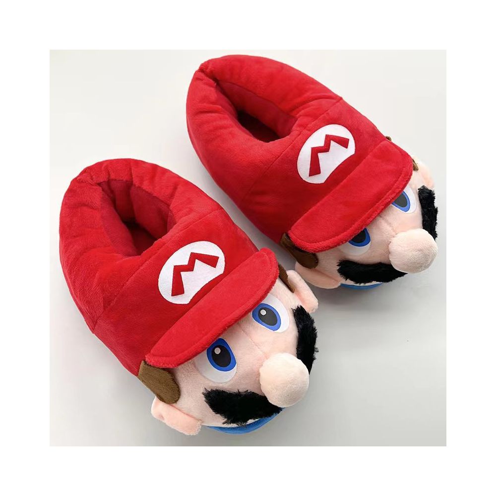 Cute Cartoon New Mario Winter Cotton Slippers Couple Home Creative Covered Heel Warm Thick Sole Cotton Slippers image 7