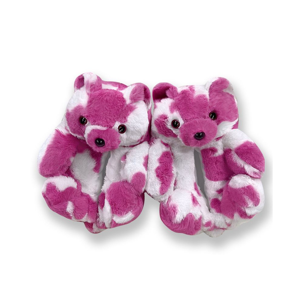 Cartoon Soft Teddy Bear Cotton Slippers Autumn and Winter Warm Fleece Lined Thick Fully Enclosed Plush Couple Home Cotton Slippers image 9