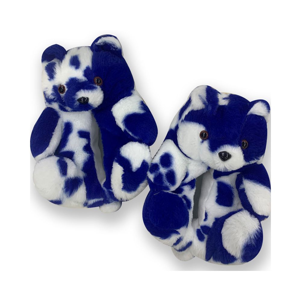 Cartoon Soft Teddy Bear Cotton Slippers Autumn and Winter Warm Fleece Lined Thick Fully Enclosed Plush Couple Home Cotton Slippers image 10