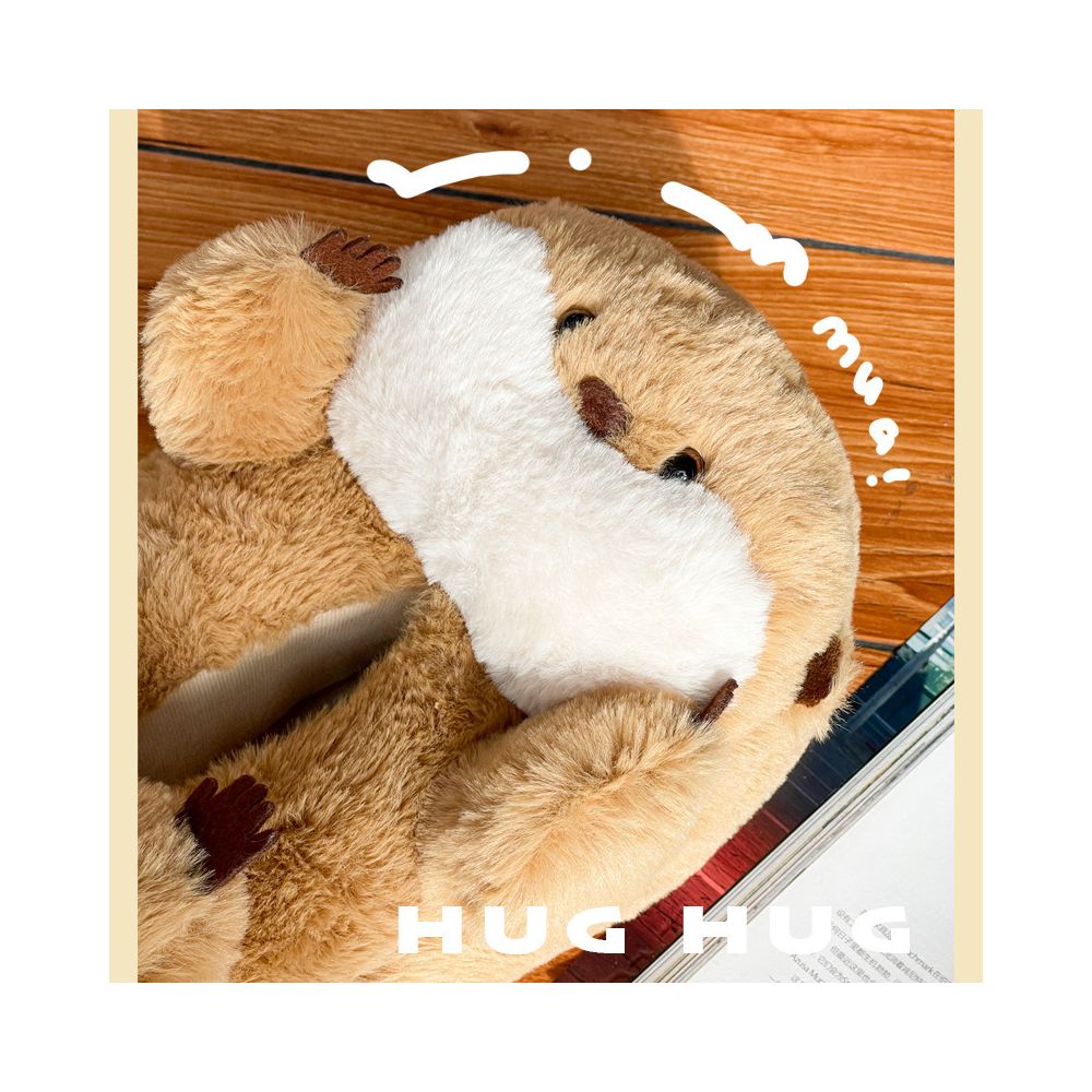 Cute fluffy otter slippers warm and comfortable for winter at home unisex a great gift for your girlfriend best friend or goddess image 2