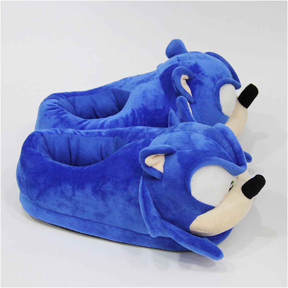 Cross border spot goods Sonic slippers plush cotton slippers Sonic the Hedgehog merchandise plush slippers for home use image 2