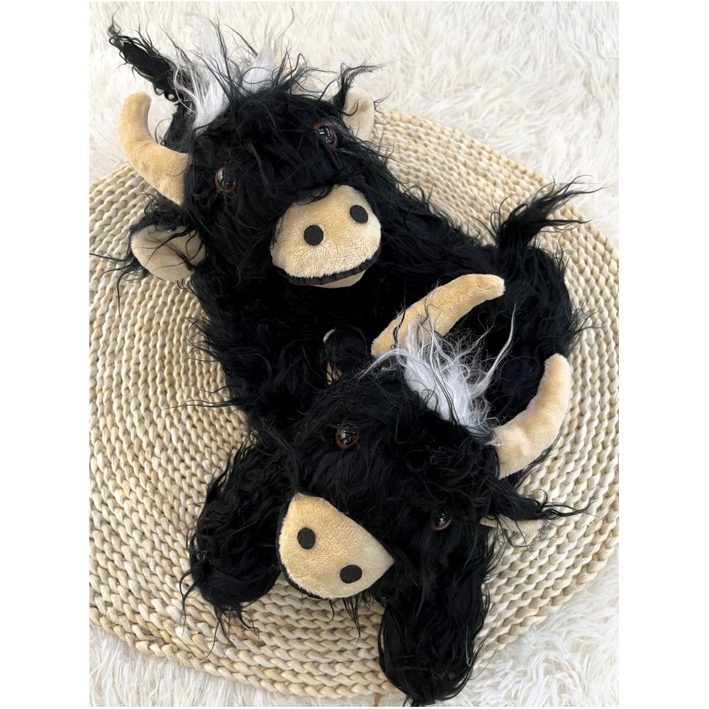 Adorable Highland Cow Slippers Scottish Yak Amazonian Yak Cotton Slippers In Stock image 2
