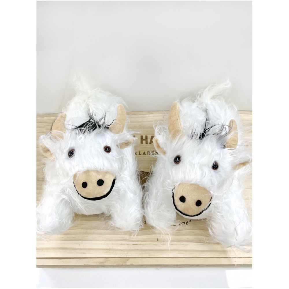 Adorable Highland Cow Slippers Scottish Yak Amazonian Yak Cotton Slippers In Stock image 13