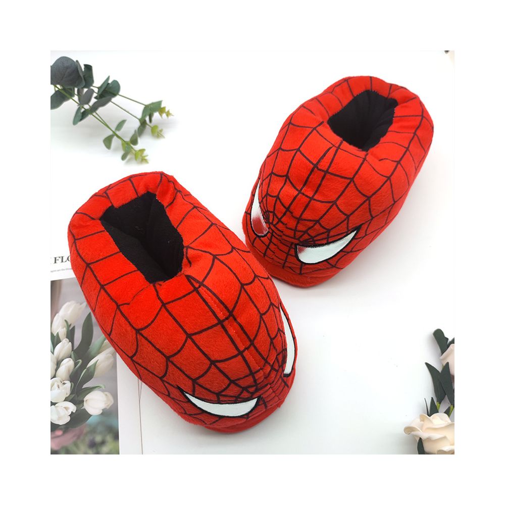 Cute Cartoon Spider Man Cotton Slippers Winter Warm Full Coverage Plush Slippers Parent Child Couple Home Cotton Slippers image 2