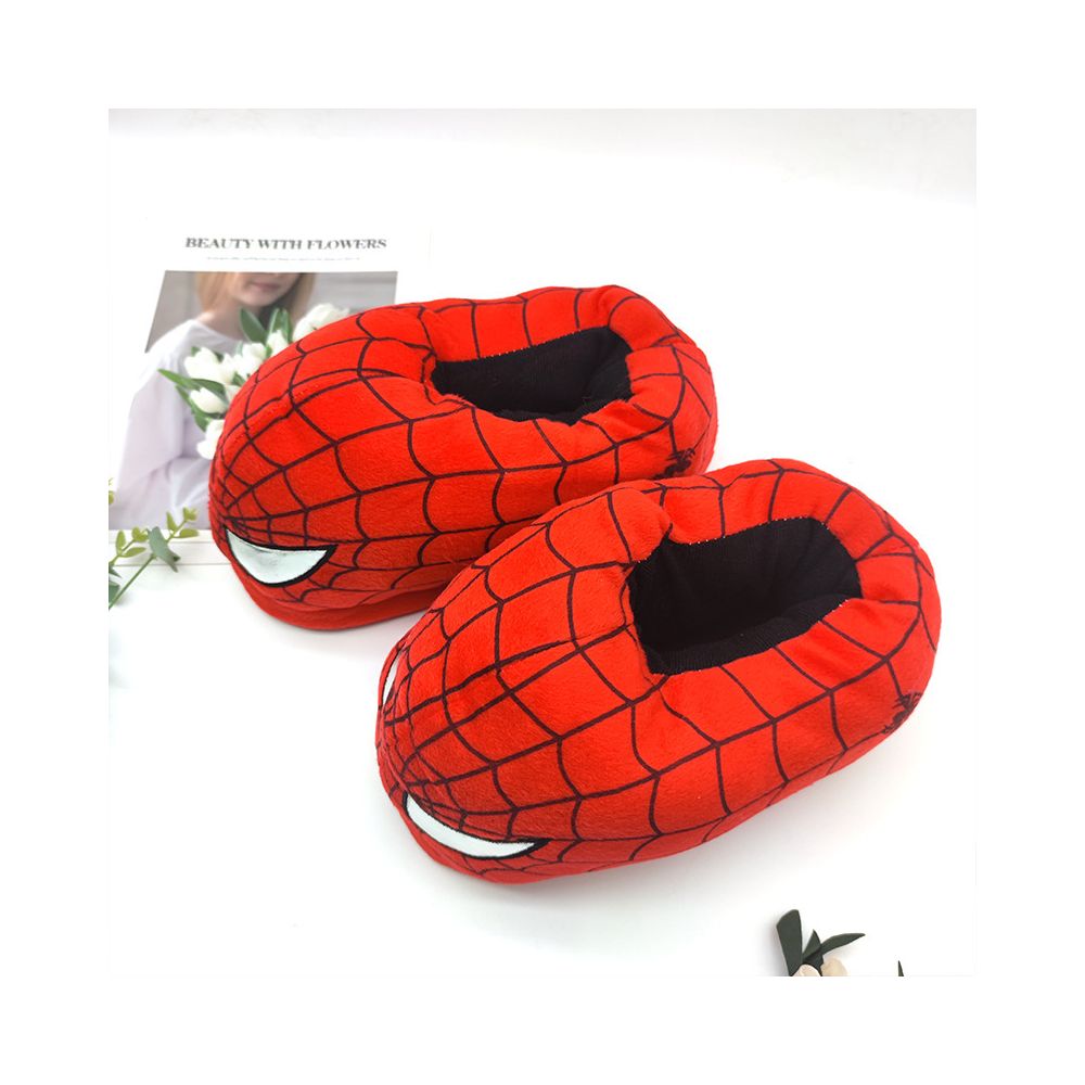 Cute Cartoon Spider Man Cotton Slippers Winter Warm Full Coverage Plush Slippers Parent Child Couple Home Cotton Slippers image 7