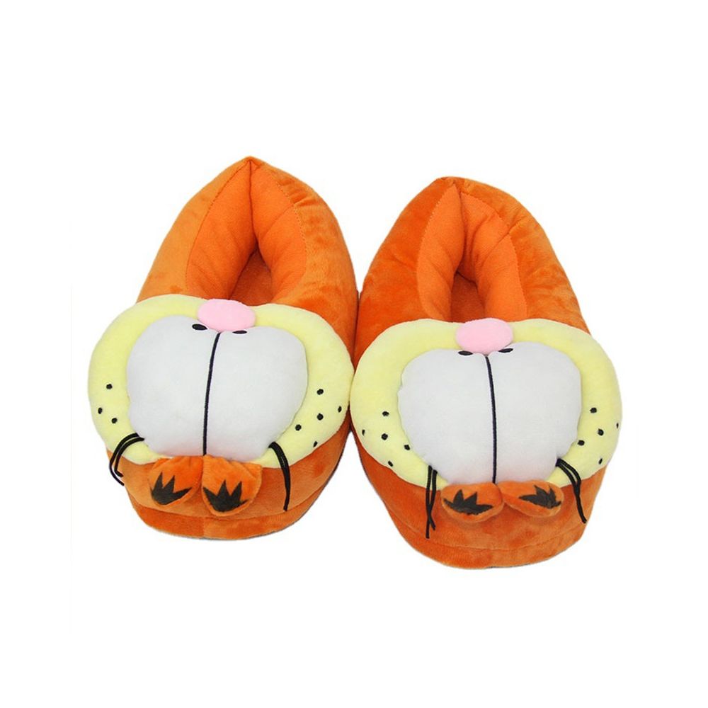 Garfield cartoon orange cat plush slippers winter couple cotton slippers indoor home shoes warm maternity shoes image 4